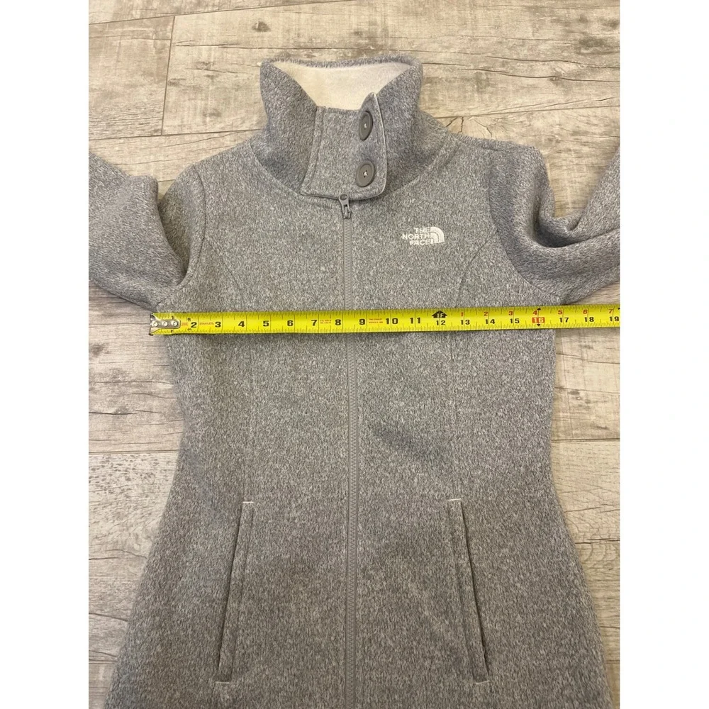 The North Face Womens Gray Fleece Lined Collar Jacket Size S - Picture 4 of 7